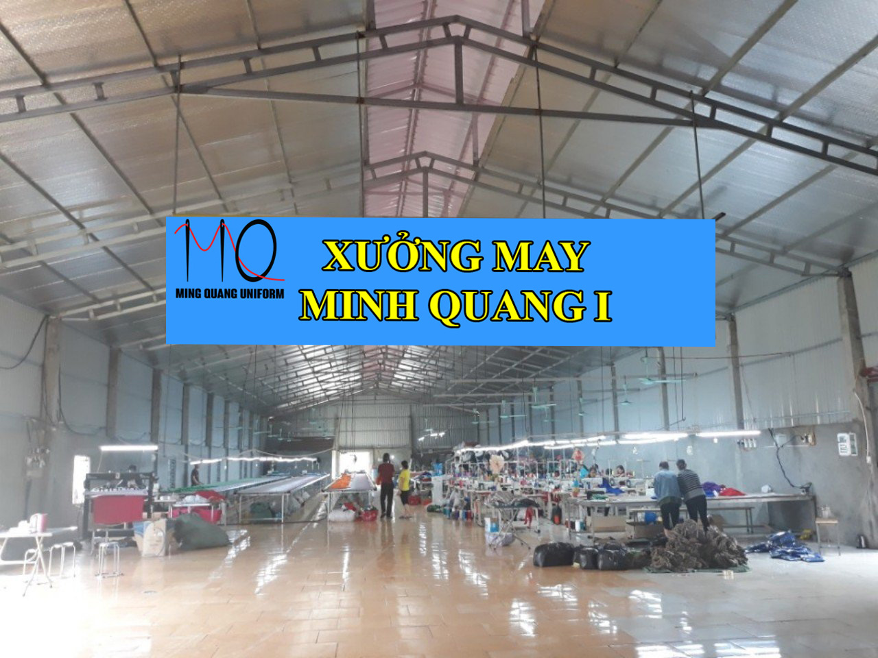 Minh Quang sở hữu xưởng may đồng phục bảo vệ với quy mô: 200 công nhân