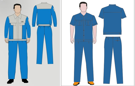 Đồng phục bảo hộ công nhân vải kaki liên doanh: